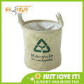 Recycle Flax Fabric Folding Linen Laundry Baskets